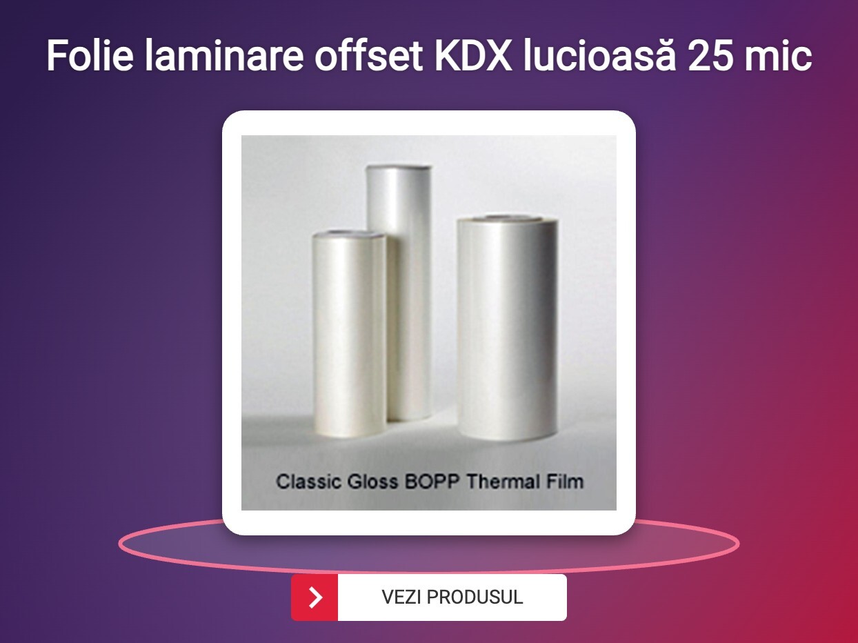 Folie laminare offset KDX lucioasa 25 mic
