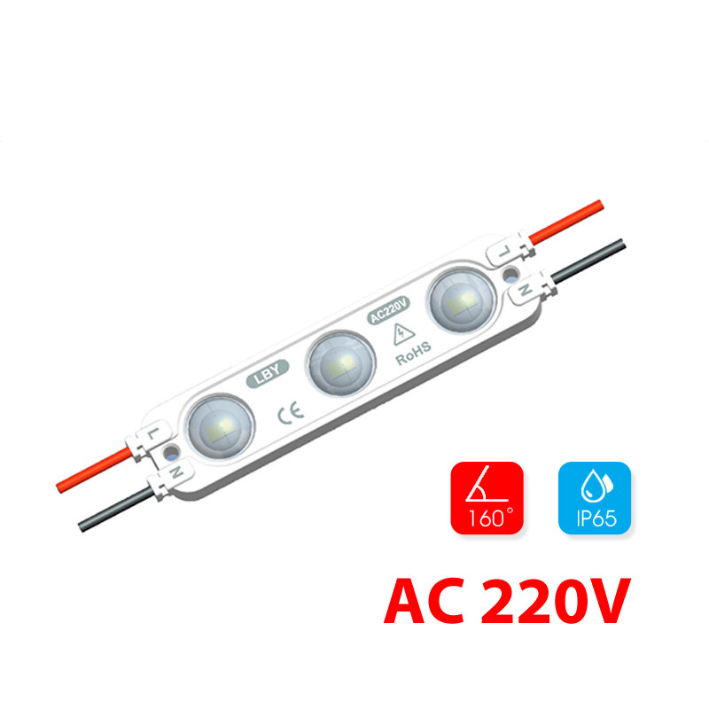 Modul lentila 3 LED SMD2835 2W 220V MacroLight