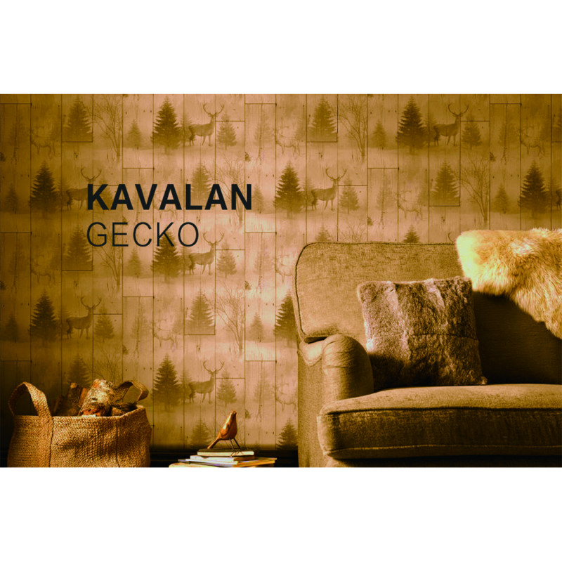 Tapet PVC Free Kavalan Gecko Deco alb mat Anti-UV FR-B1