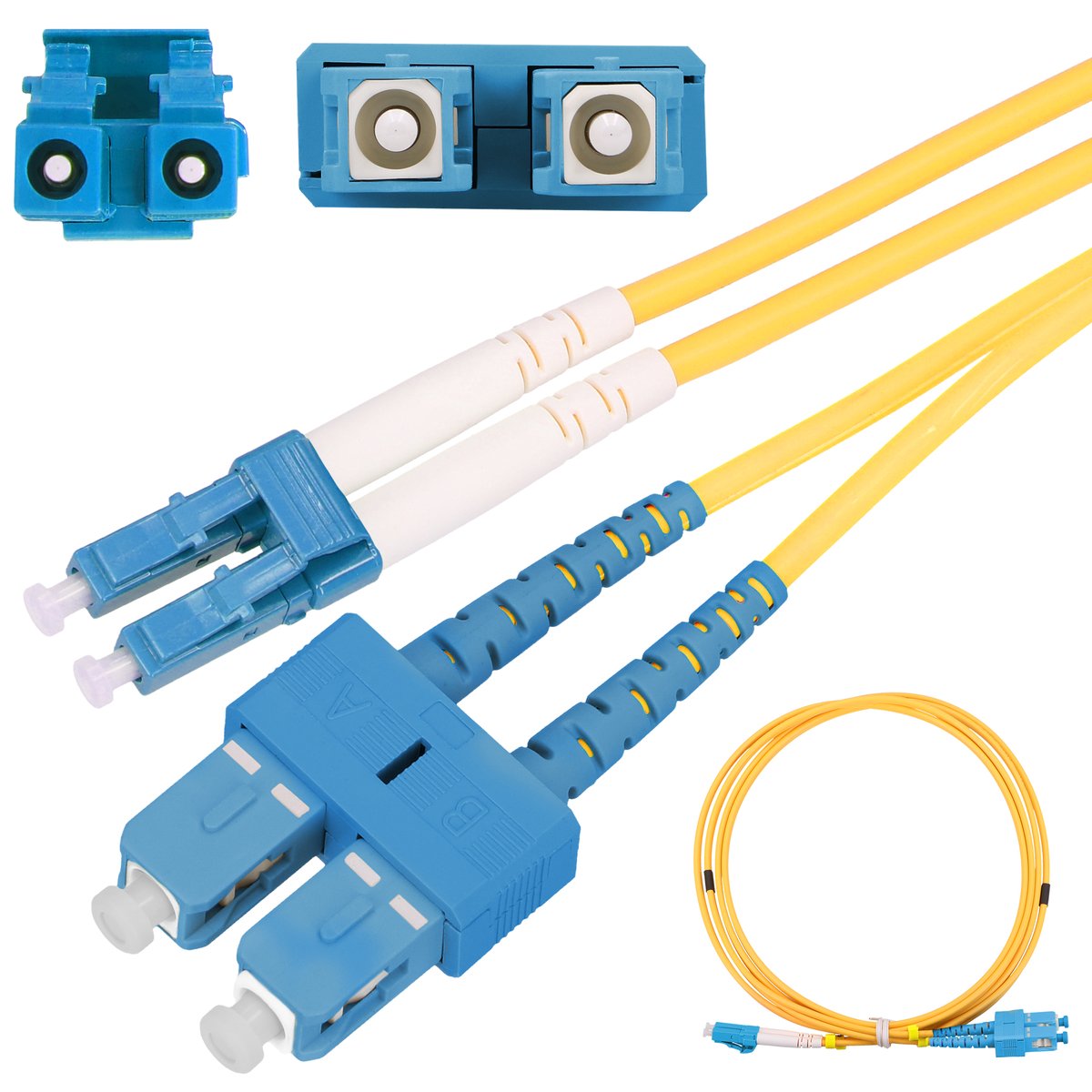 EX3654 Patch cord fibra single mode Extralink SC/UPC-LC/UPC Duplex ...